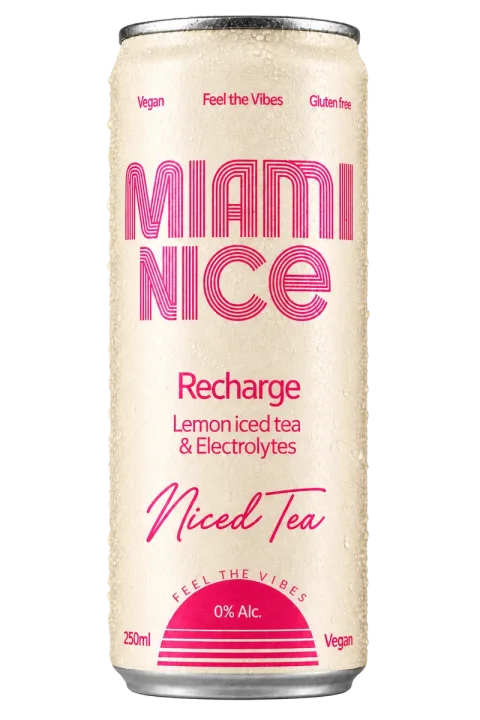 Miami Nice Recharge freigestellte Dose – Feel the Vibes
