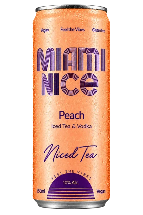 Miami Nice Peach freigestellte Dose – Feel the Vibes